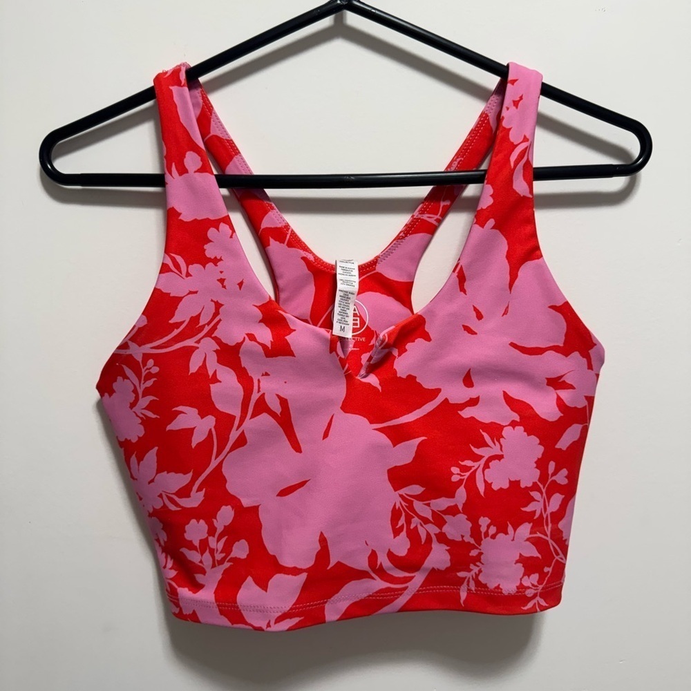 Sage Collective Hothouse Floral Lava Athletic Bra